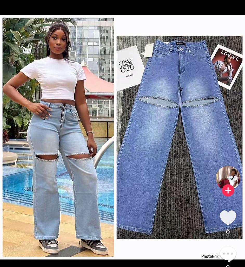 Cut out jeans
